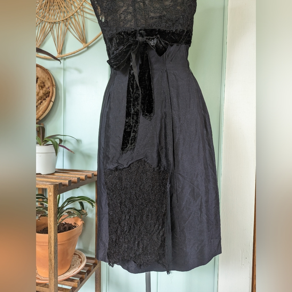 60s Vintage Black Dress - Picture 8 of 10